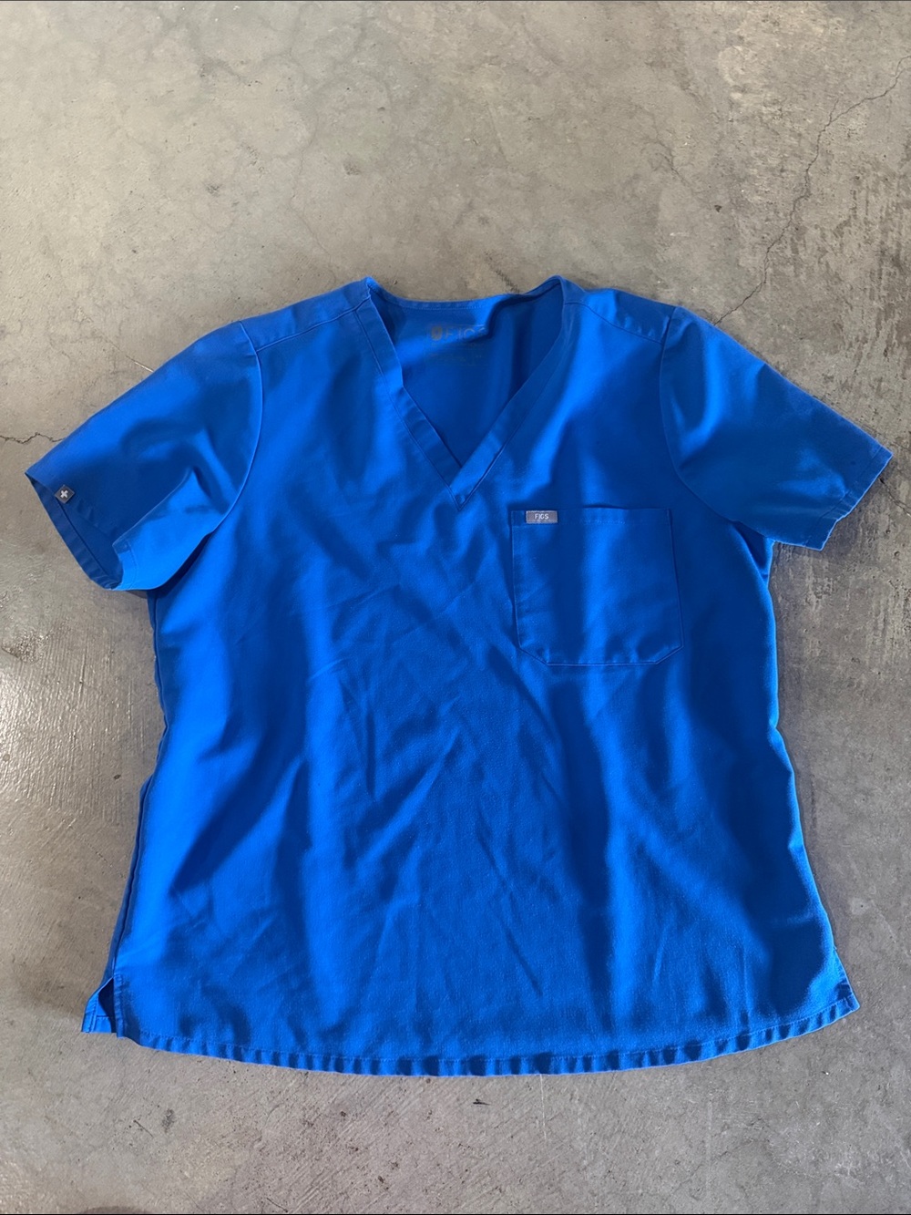 Figs Catarina royal blue scrub top XXL